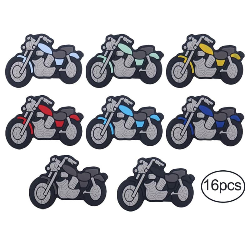 Hot-selling wholesale silicone DIY pacifier clip accessory parts motorcycle baby teether beads