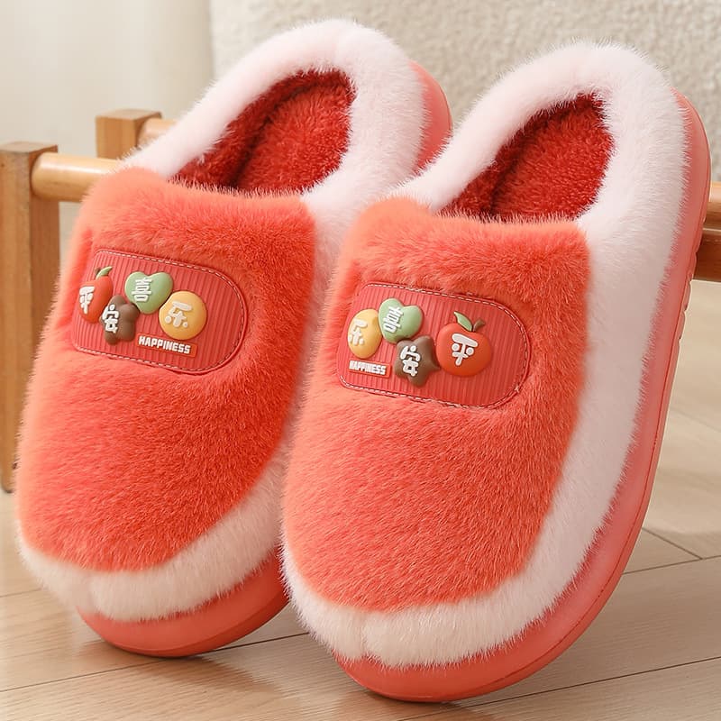 Cotton Slippers for Women Winter Home Indoor Non-Slip Thick-Soled Warm Floor Mops Couple Slippers for Men 2025 New Hot Style