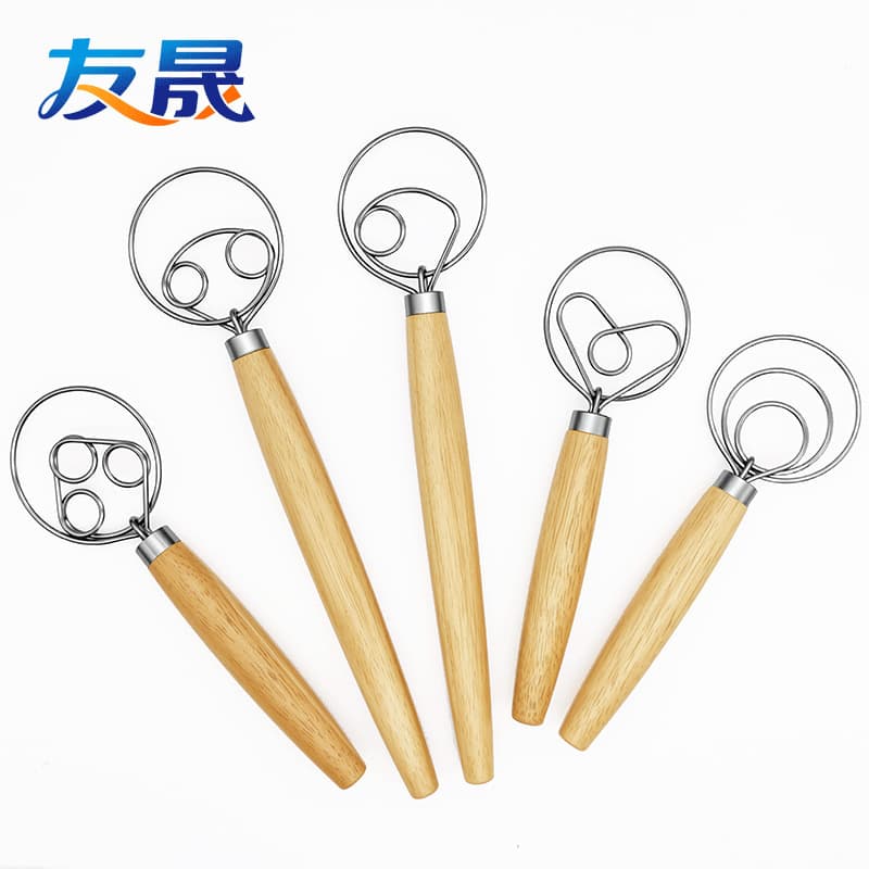 Hand Mixer Manual Stirring Stick Stainless Steel 430 Mixer Single Loop Double Loop Coil Dough Flour Kneading Tool