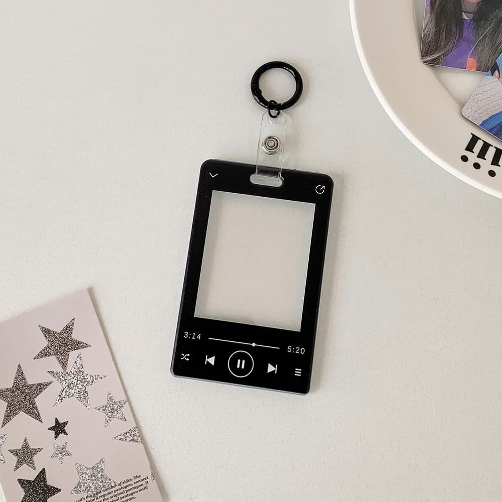 Korean-style ID Card Protective Case for K-pop Fan Photocards, Student Campus Card Display and Storage Holder with Lanyard