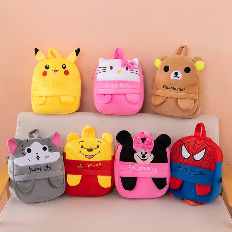 New Cartoon Children's Animal Outing Kindergarten Backpack Plush Toy Bag Backpack Export Wholesale