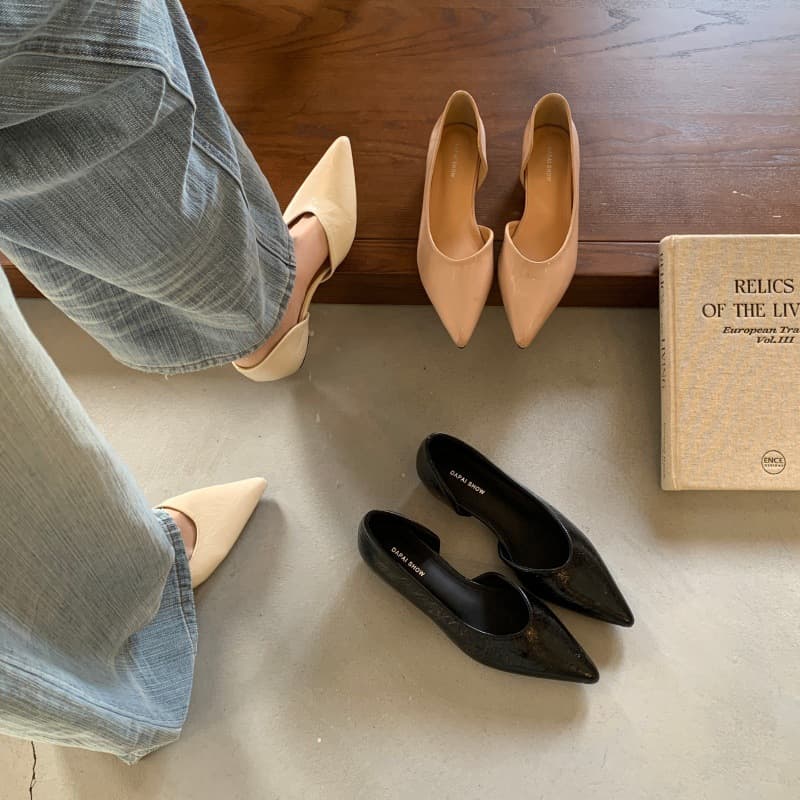 Elegant Shallow Mouth Flats for Women, 2026 Spring Autumn New Non-Tiring Pointed Toe Mary Jane Shoes Leather Flats
