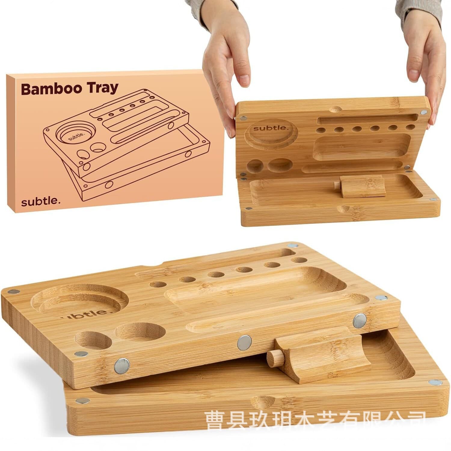 Household Wooden Tray Solid Wood Multifunctional Storage Wooden Board Foldable Jewelry Display Tray Baking Tray Paint Wooden Tray