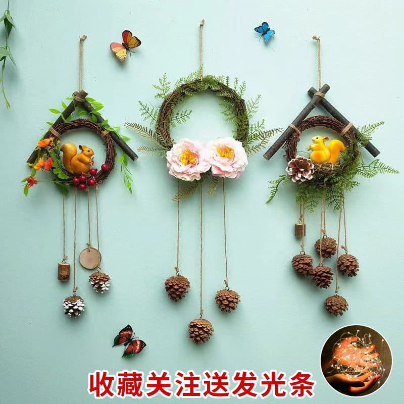 Wall Decoration Hanging Flower Animal Bird Hanging Door Room Restaurant Home Decor Wreath