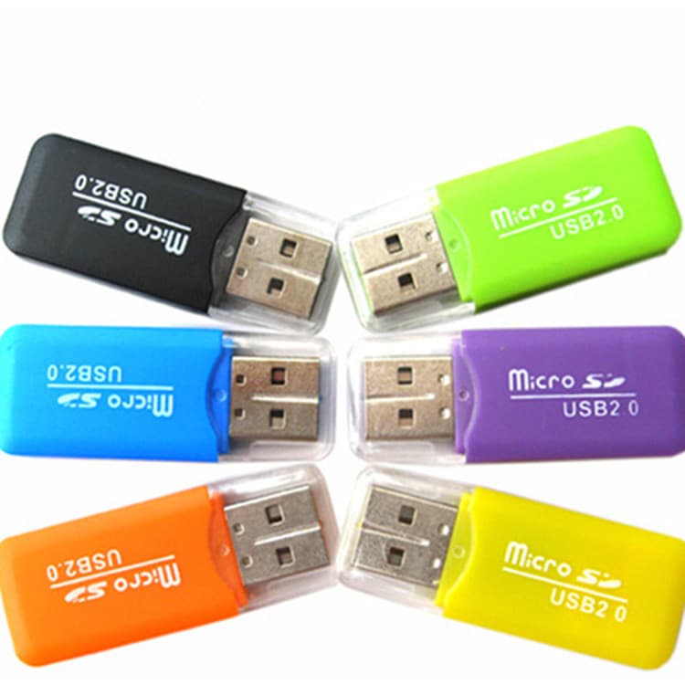 Icy High-speed USB 2.0 Card Reader Mini Compact Simple Phone Memory Card Portable Card Reader Low Price Hot Sale