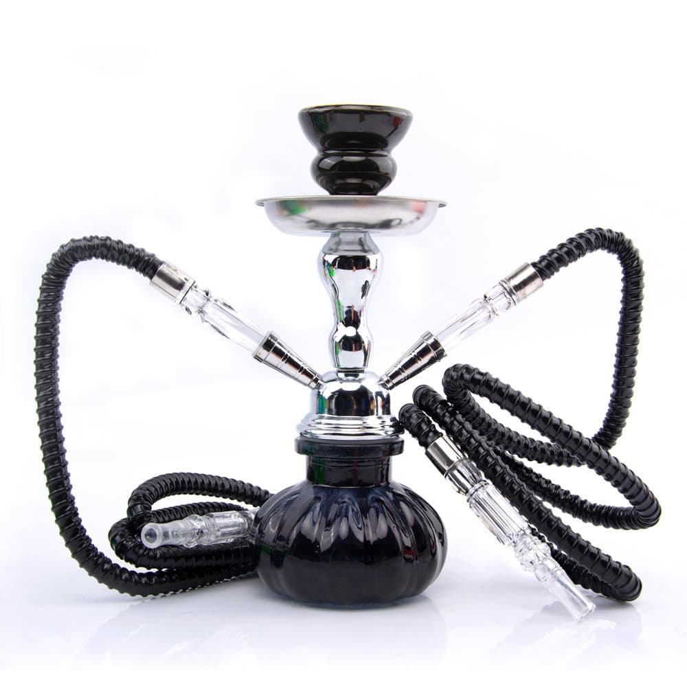 Cross-border Source Arabic Small Hookah Set Double Hose Hookah Accessories Stainless Steel Gourd Style Shisha