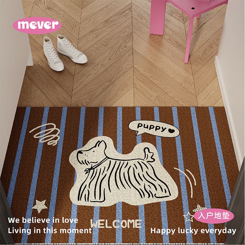 Maillard-style INS-style dog entry mat, scrapper doormat, anti-slip and dust-removing foot pad for doorway, entrance, and outdoor use