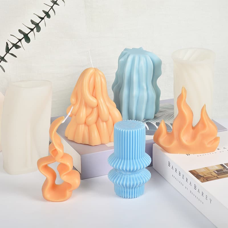 Sanxin Cylinder Stripe Series Candle Silicone Mold DIY Scented Candle Aroma Stone Plaster Mold