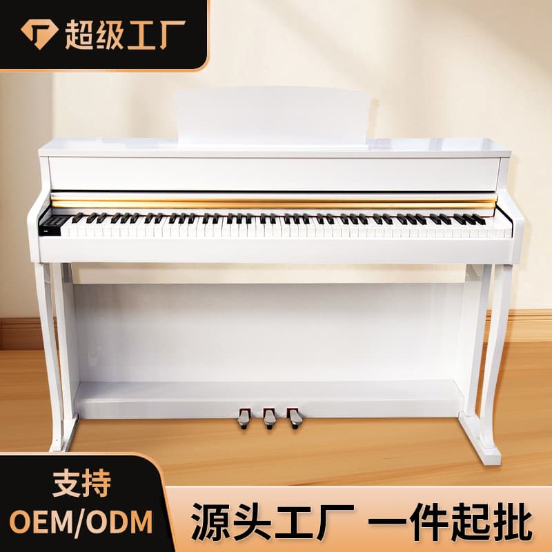 Digital Piano Shop Organization ODM Customized Professional Upright Electric Piano Bright Surface Gradually Weighted Electric Piano 88 Keys
