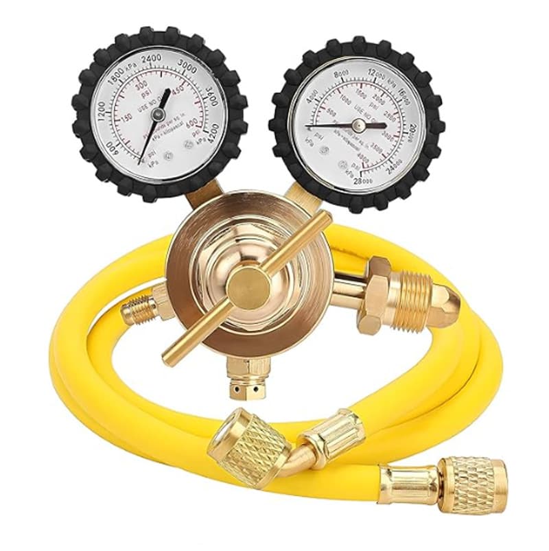 CGA580 Connector High Pressure Nitrogen Regulator Type 44 American Nitrogen Regulator Nitrogen Gauge HVAC with Hose