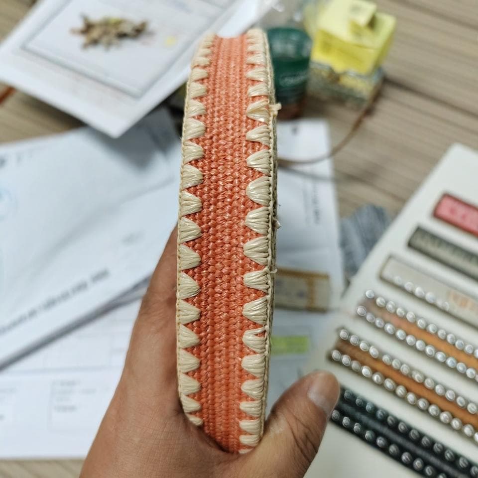 Bulk Discount Woven Beach Sandal Straps, Two-Tone Woven Belt Material, Accessories, In Stock Wholesale
