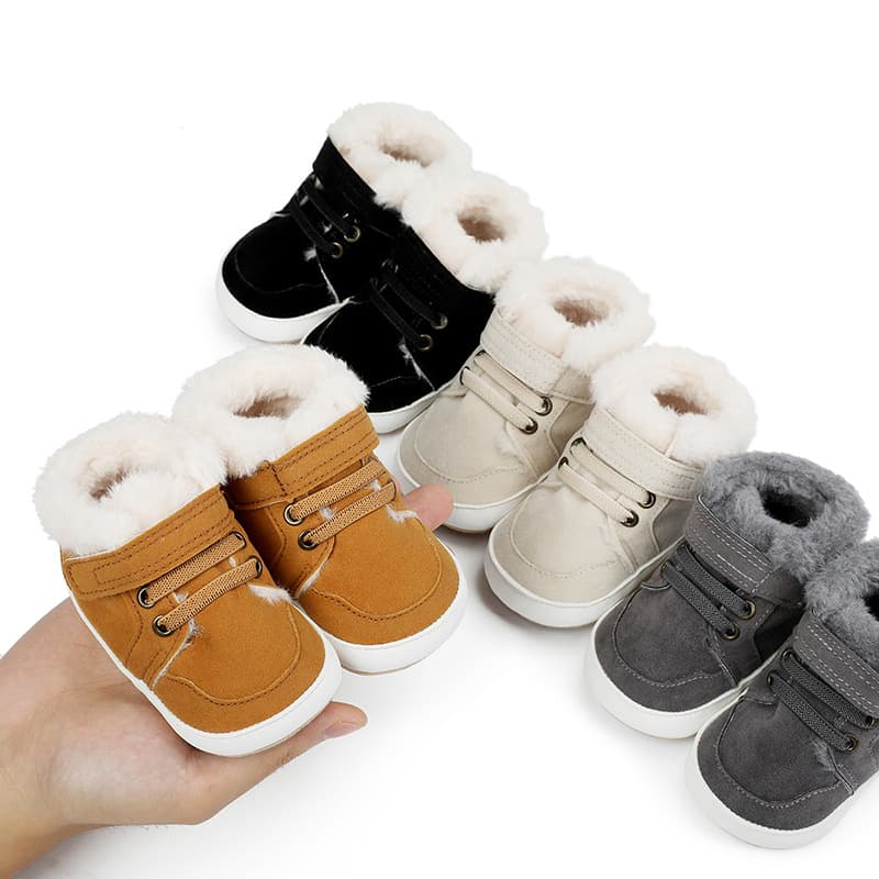 0-1 Year Old Winter Cotton Shoes Baby Magic Stickers Walking Shoes Infant Baby Learning To Walk