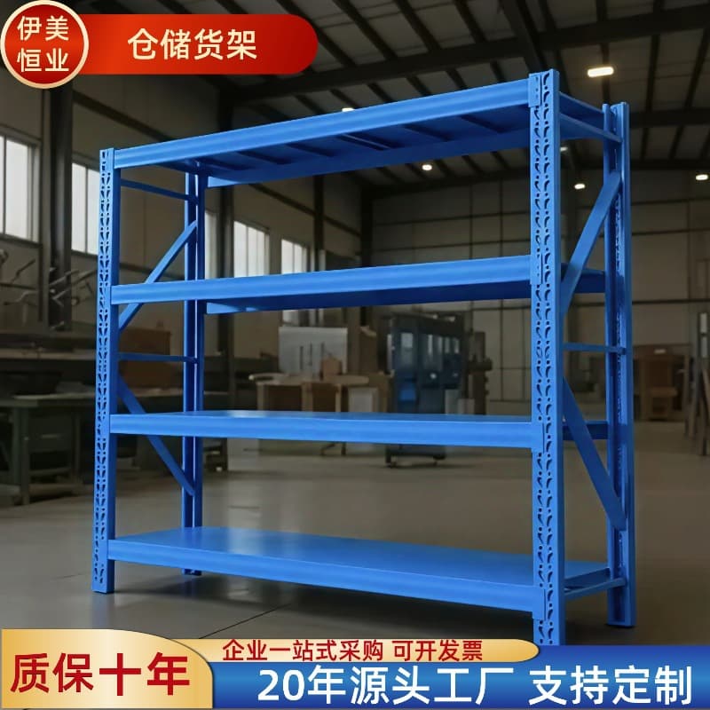 Factory wholesale storage heavy-duty shelving, industrial warehouse hardware storage racks, medium-heavy-duty warehouse shelves, thickened storage racks
