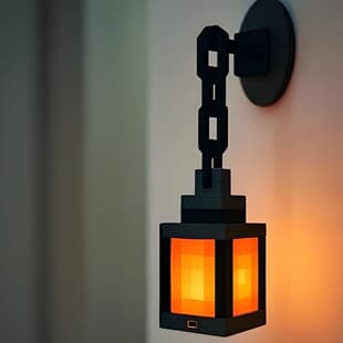 In Stock Minecraft Glowing Lantern Night Light Rechargeable Game Torch Light Accessory Children's Bedroom Atmosphere Light