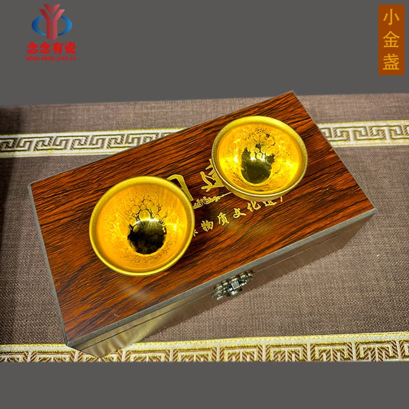High-End Gold Plated Tea Cup Single Owner Cup Personal Specialty Tea Set Ceramic Gold Oil Drop Cup for Tea Appreciation