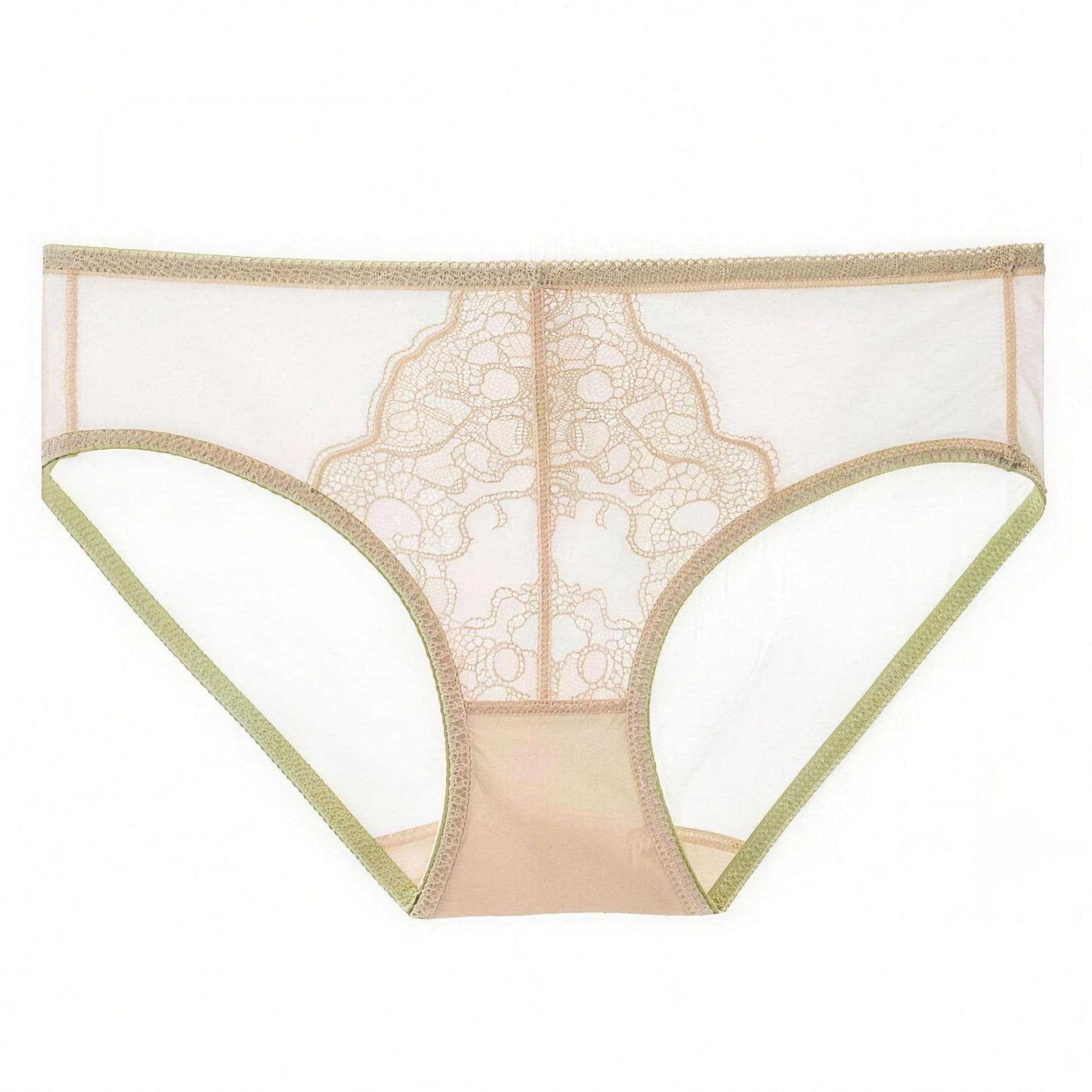 French sexy large size underwear summer ultra-thin breathable lace underwear pure cotton crotch lifting low waist triangle underwear