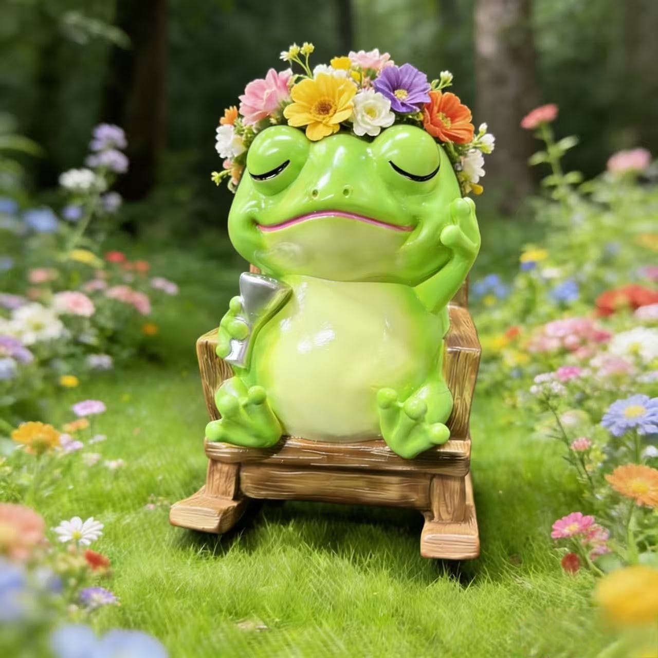 Cute Frog Desk Decoration Emotional Stability Desktop Stress Relief Flower Pot Ornament Creative Figurine