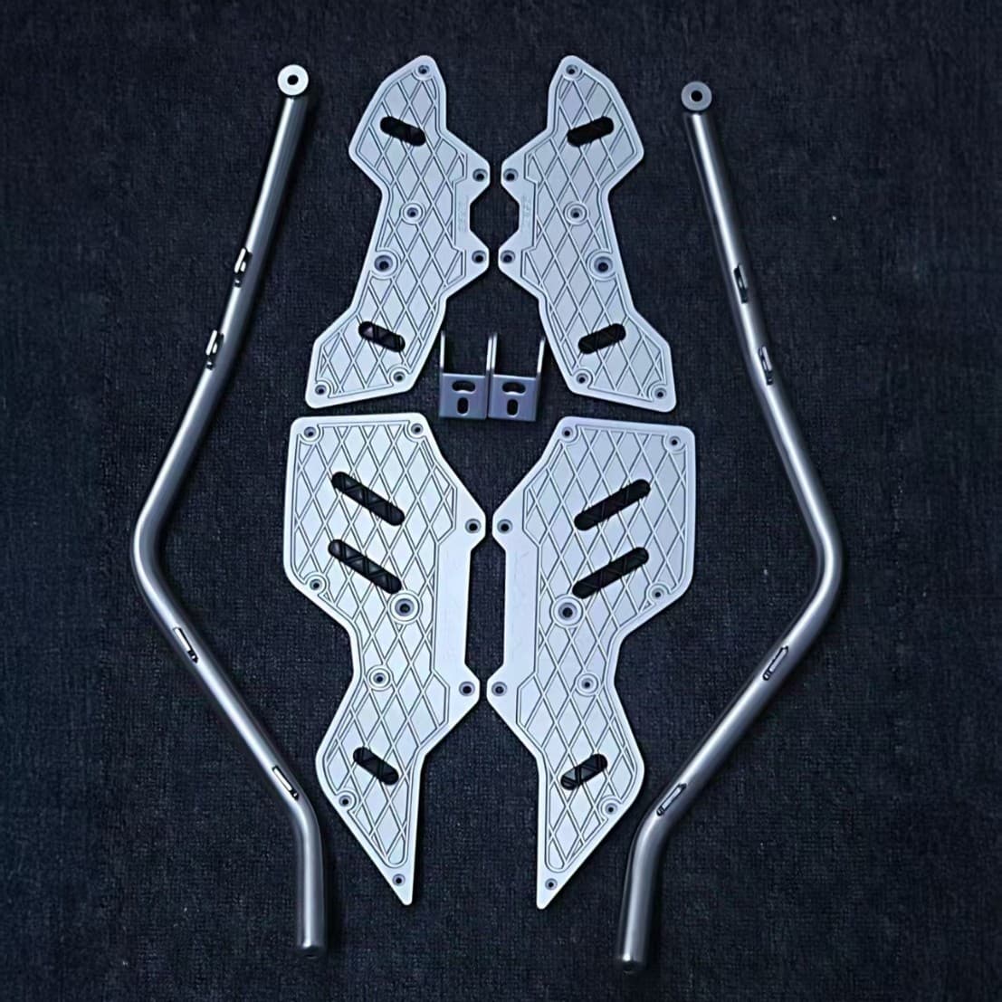 TikTok Hot Selling: 2025 Yamaha NMAX155 V3 Stainless Steel Crash Bar + Aluminum Panel Sandblasted Oxidation