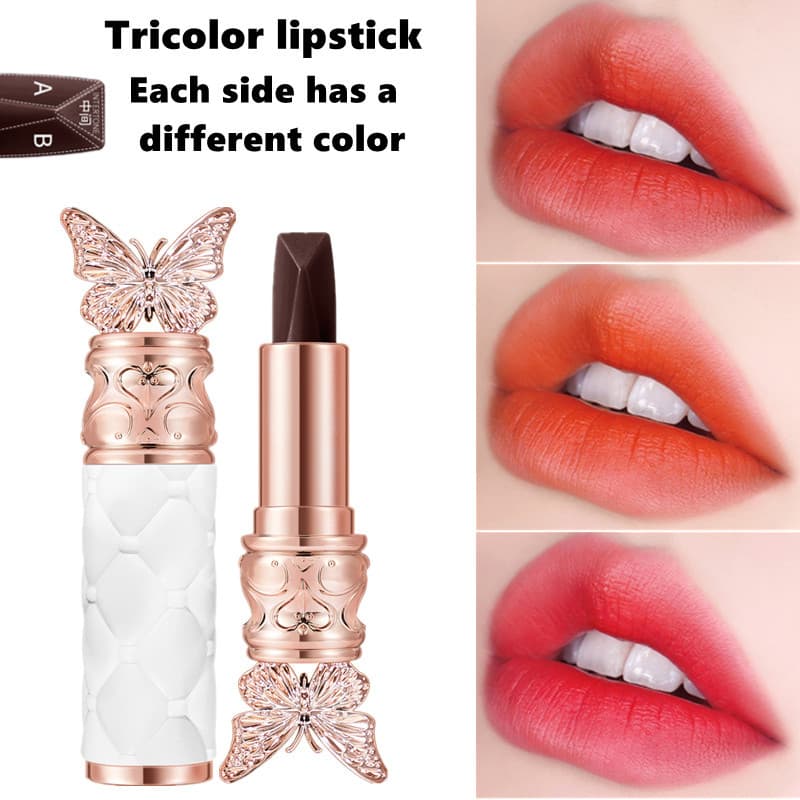 OCHEAL three-color lipstick, matte velvet matte, moisturizing, non-stick makeup, non-stick lipstick cross-border