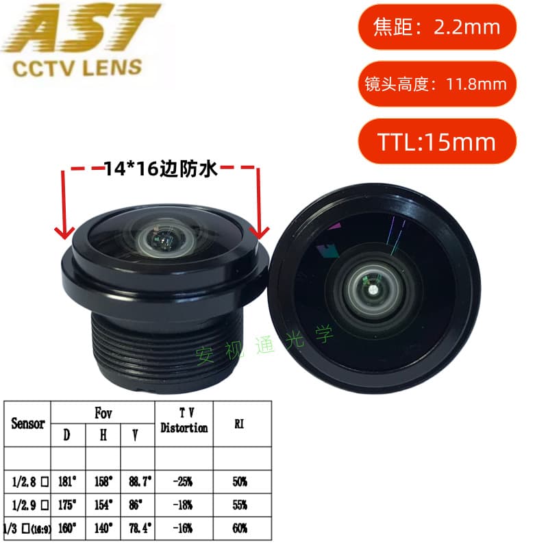 ANSHITONG Car Rear View Camera Lens with 1/2.9 Sensor 154 Degree No Dark Corners Waterproof Rear View Lens