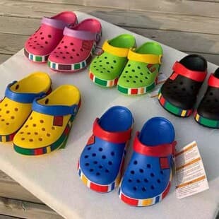 Factory Direct Little Lego Children's Clog Sandals Boys Girls Toddler Cartoon Non-slip Breathable Beach Sandals