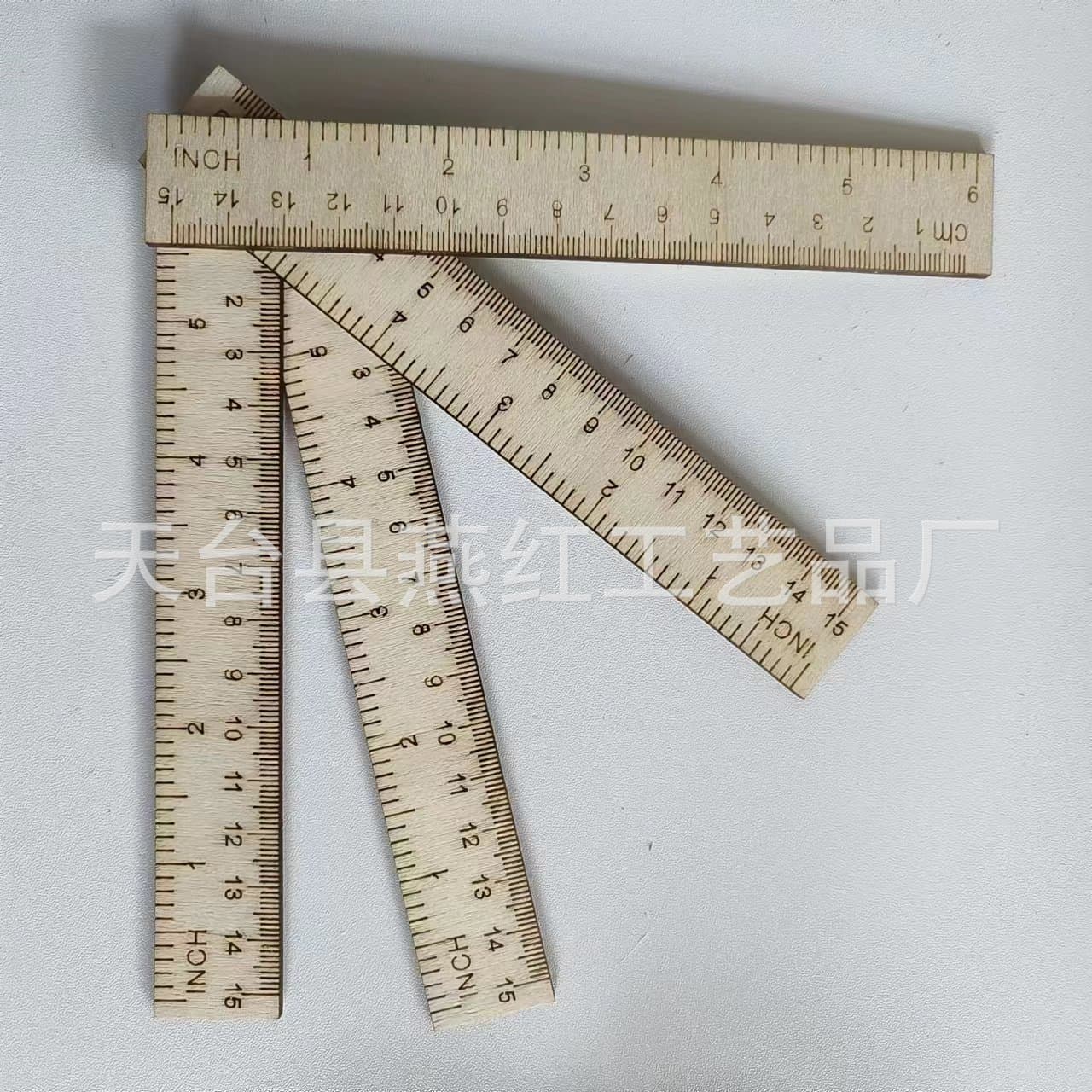 Wooden Ruler for Children's First Birthday Grabbing Game Props 3mm Thickness Centimeter and Inch Dual Scale Wooden Toy