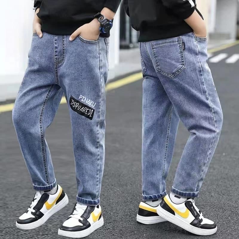Boys' Jeans 2024 Spring/Autumn New Children's Clothing Factory Wholesale Small Medium Large Boys Student Kids Pants