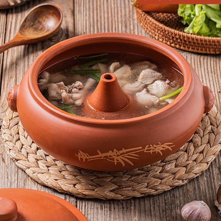 Yunnan Jian Shui Steam-Boiled Chicken Steamer, Household Steamer Pot, Non-Purple Clay/Zisha, Commercial Use for Restaurants