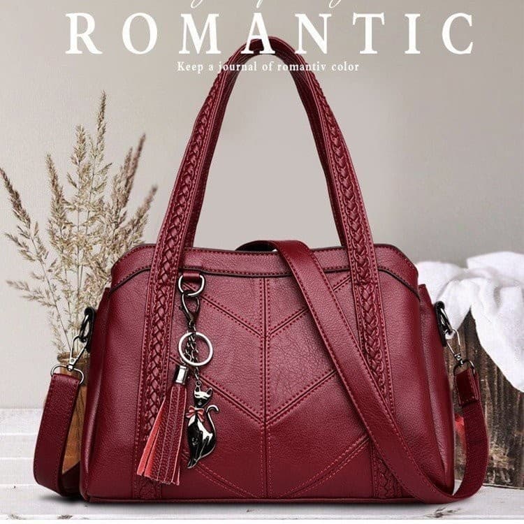 Retro handbag leather cross-border best-selling tote bag large capacity women's commuter high-end crossbody women's shoulder bag