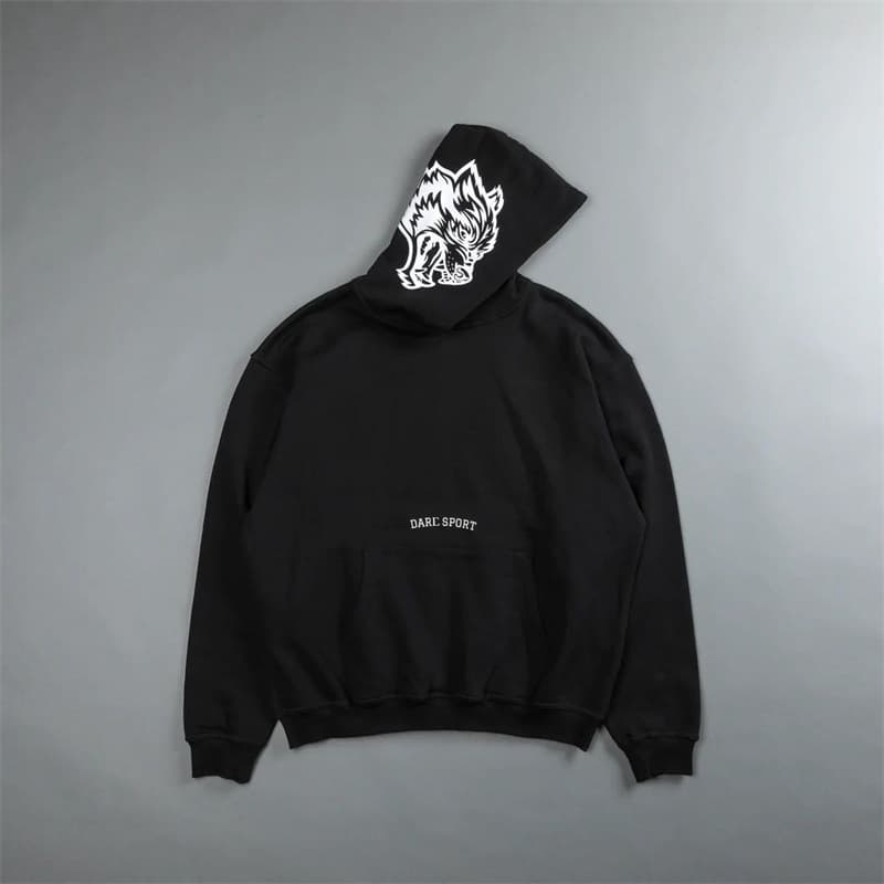 DARC wolf head large print hooded sweatshirt autumn and winter men's and women's hoodies trendy brand couple tops AliExpress hot style