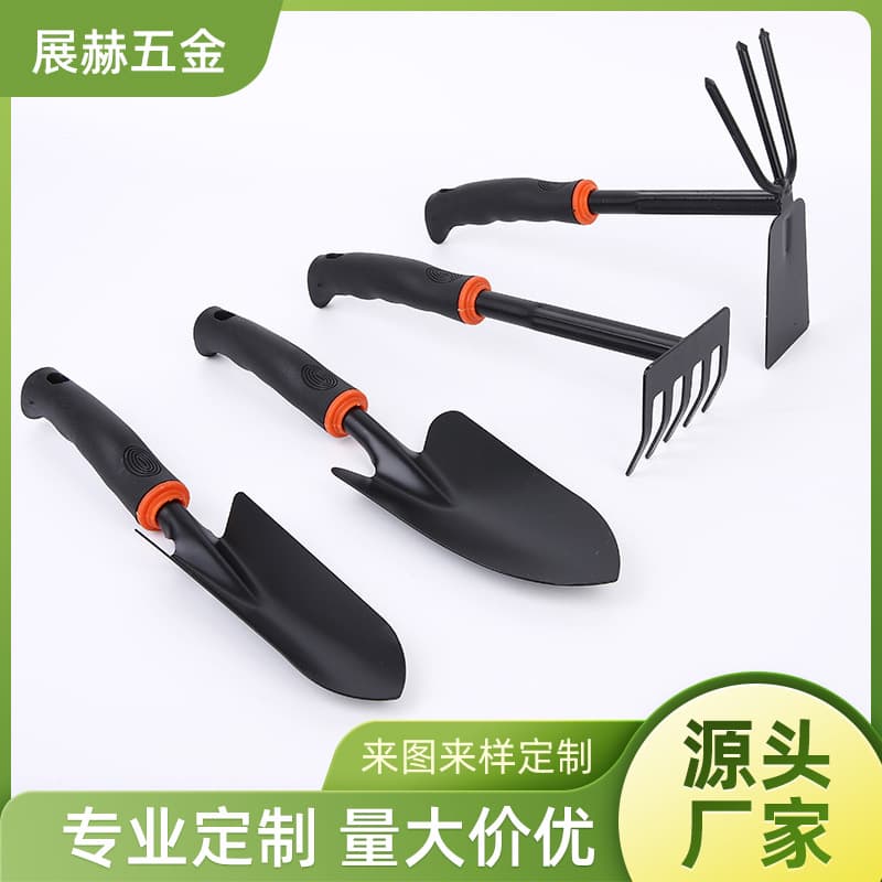 Beachcombing Tool Gardening Spray-Coated Shovel Dual-Use Hoe Five-Tine Rake Set Household Agricultural Soil Loosening Flower Planting Tool Wholesale