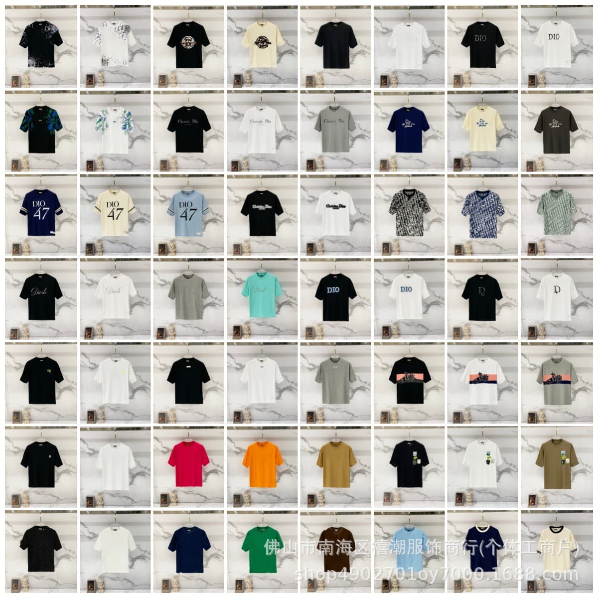 Cross-border 26ss Correct Version Trendy D Brand Summer Bestseller Classic Logo Round Neck Short Sleeve T-Shirt for Men and Women