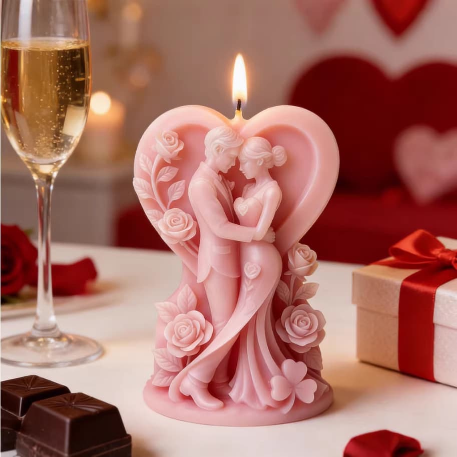 Sanxin 3D Couple Embracing Silicone Mold DIY Scented Candle Wedding Decoration Ornament Mold