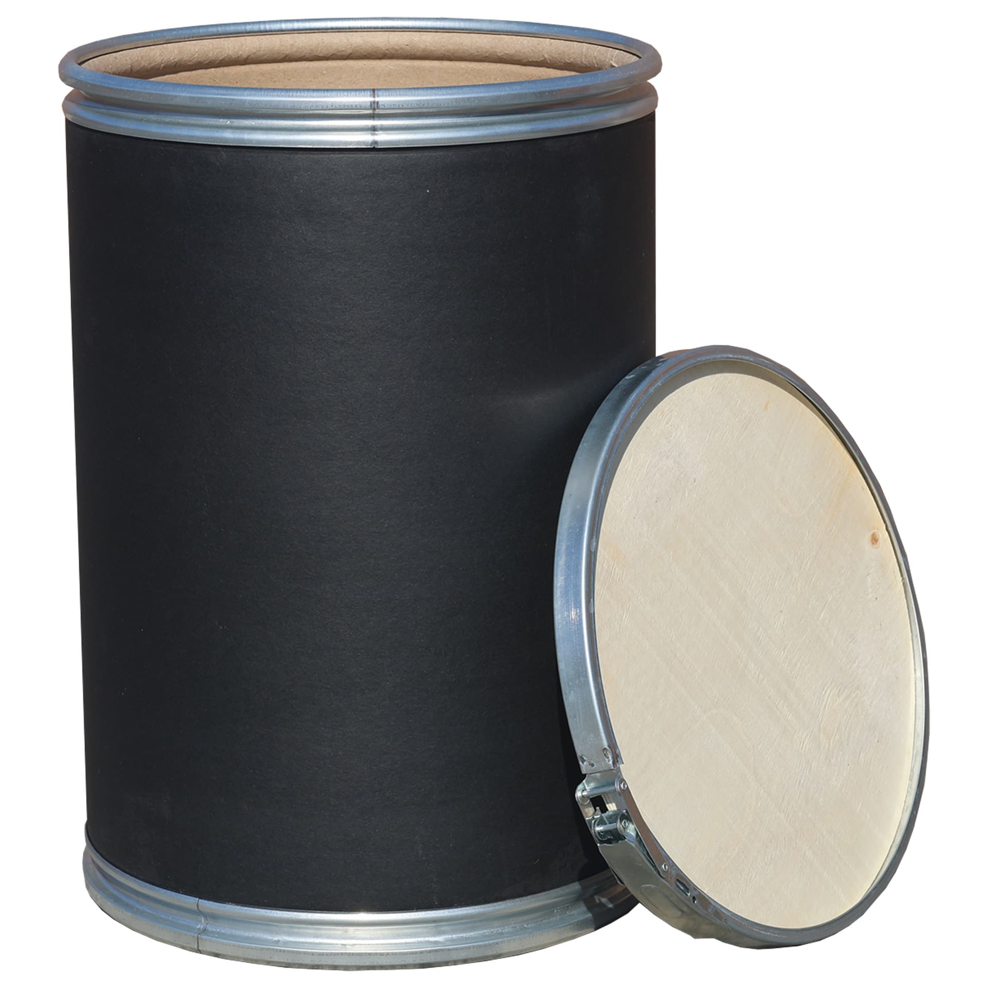 Black Kraft Paperboard Barrel Customizable Color Printing for Household Clutter Packaging and Storage, Pressure and Moisture Resistant