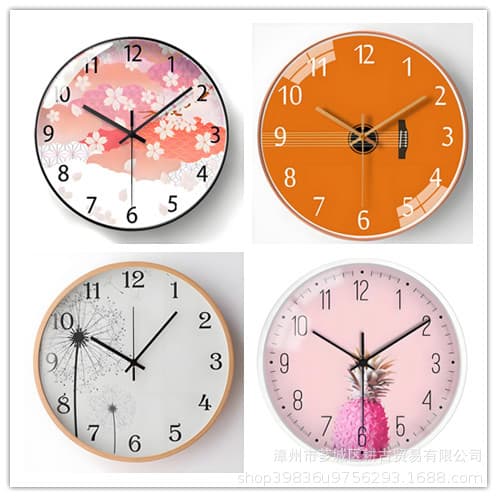 20cm 8-inch Silent Wall Clock for Bedroom, Modern, Stylish, Simple, Cartoon, European Style Creative Wall Clock