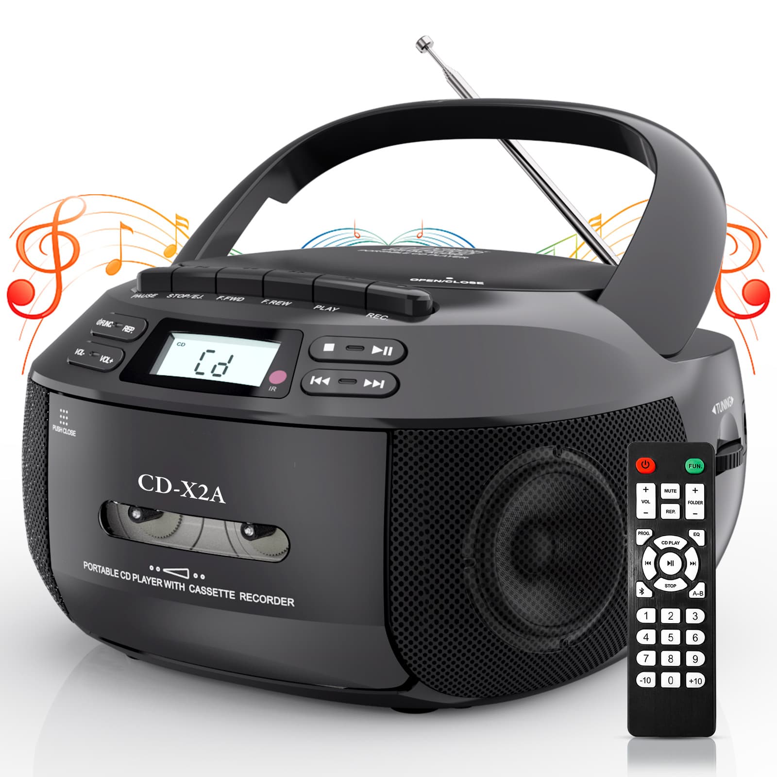 Cross-border CD Player Bluetooth CD Music Album Tape MP3 Player FM Radio Cassette Recorder Custom High Fidelity