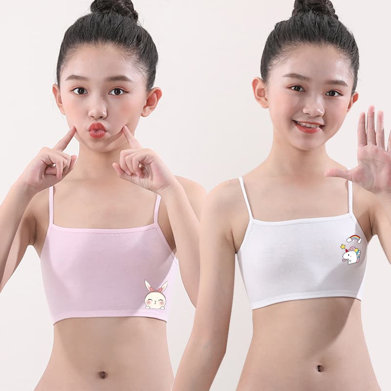 Girls and children's underwear development period vest junior high school primary school girls and older children 10-13-15 years old pure cotton bra