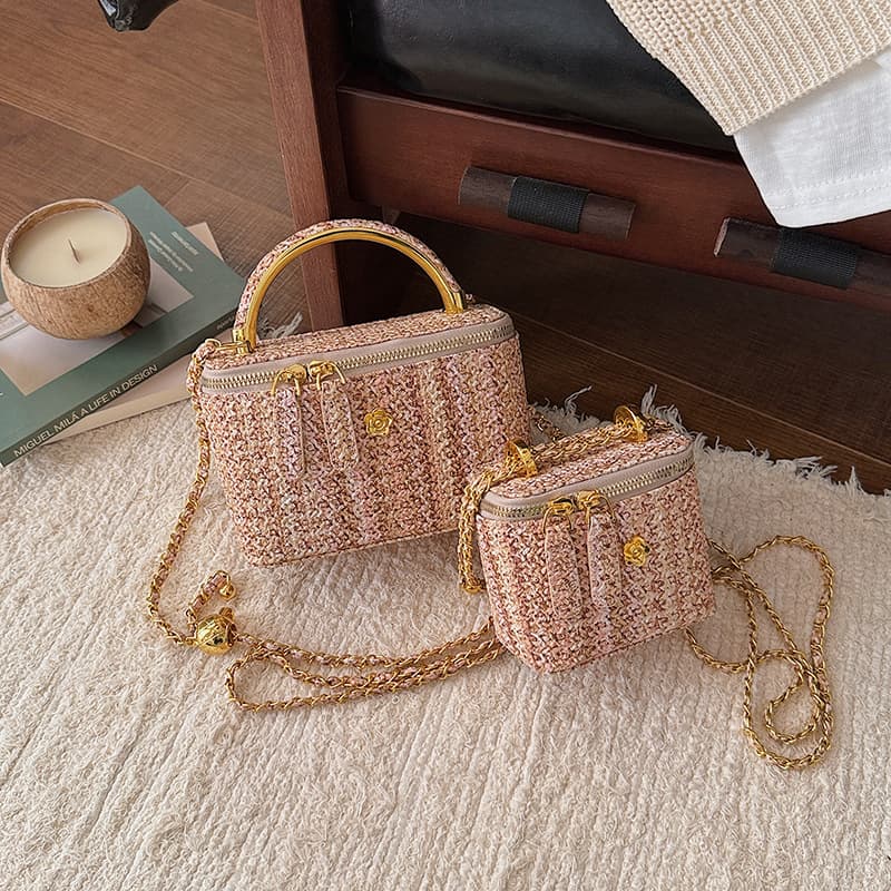 Crossbody Women's Bag 2026 New Light Luxury High-Fashion Mini Box Bag Trendy Girl Lipstick Crossbody Bag