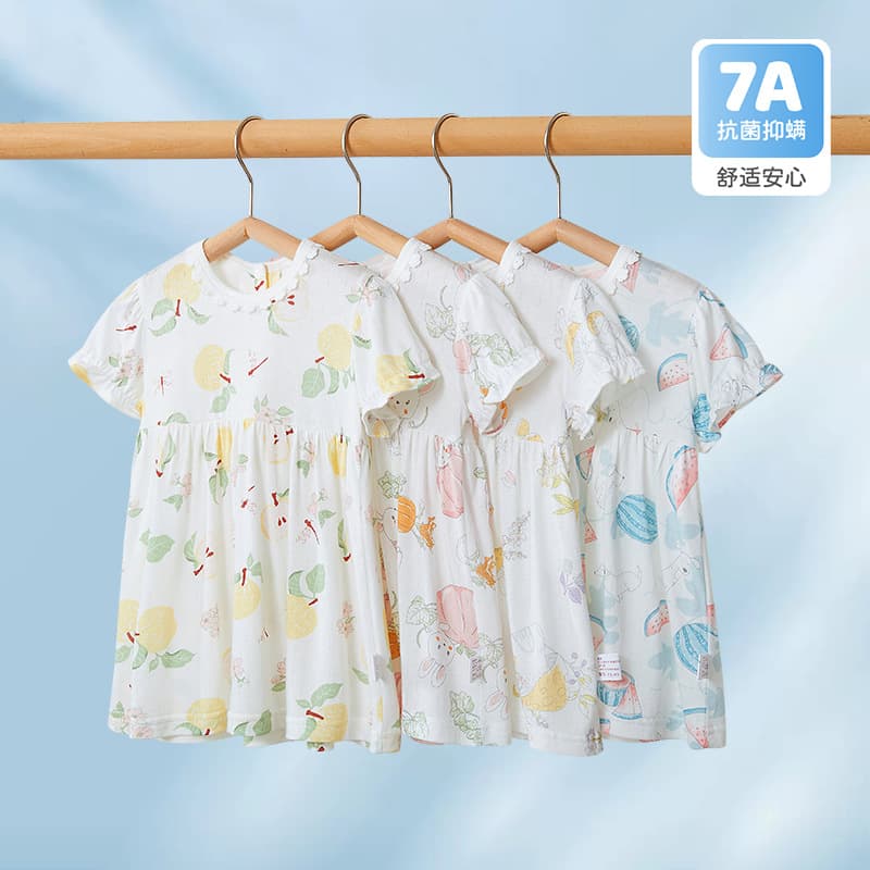 Children's baby summer wear thin breathable baby skirt type A one-year-old style summer princess dress