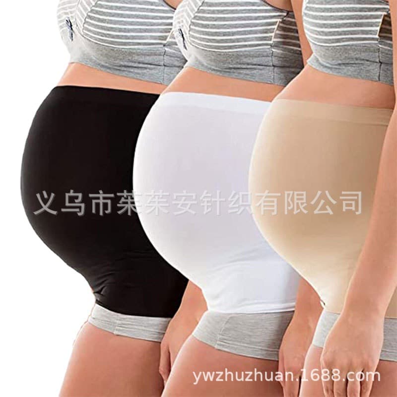 Cross-border Maternity Belly Band Seamless Non-Slip Silicone Pregnancy Abdominal Support Belt Maternity Pants Top Extender Belly Band