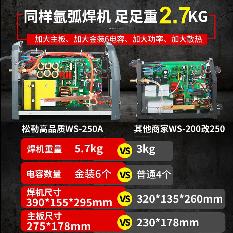 Songle WS-200A 250A Inverter Stainless Steel TIG Welder 220V Home Compact Dual-Use Industrial Grade Cold