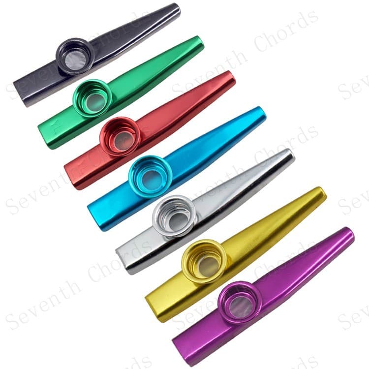Aluminum Leather Metal Kazoo Musical Instrument Guitar Ukulele Companion