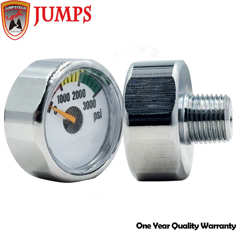 Factory Supply 25mm Miniature High Pressure Gauge Paintball Airgun Regulator High Pressure Mini Pressure Gauge 3000psi