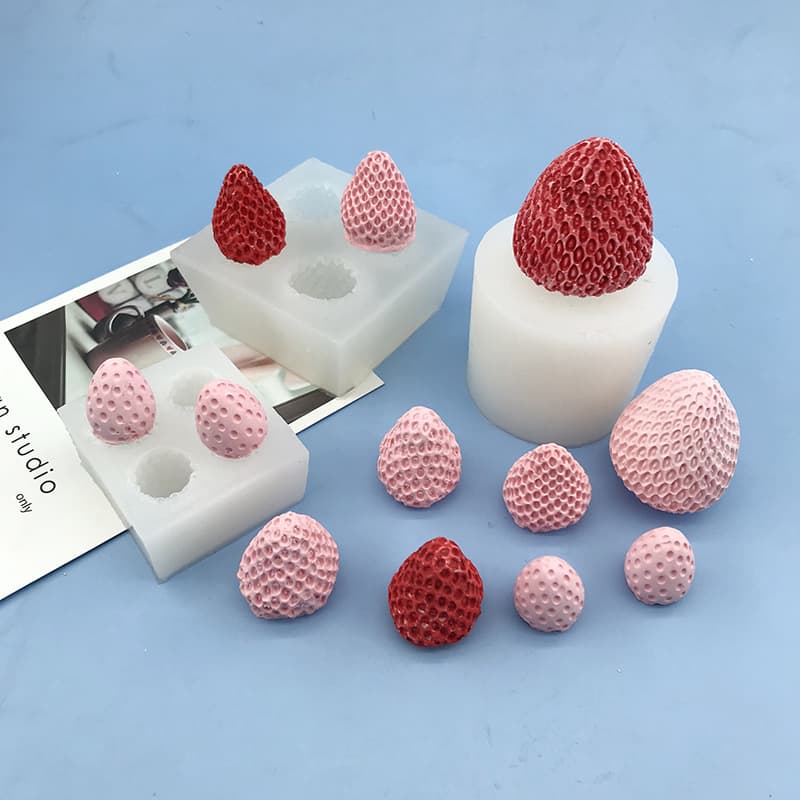 Handmade Silicone Baking Mold Strawberry Shape Mousse Cake Chocolate DIY Tool Irregular Cartoon Style Food Dessert Aid