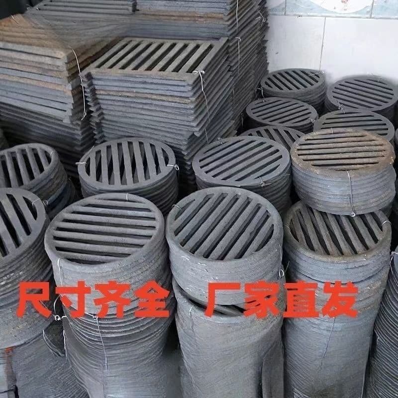 Cast Iron Stove Grate, High-Temperature Resistant Round Furnace Grate, Thickened Fire Grate for Wood Stove