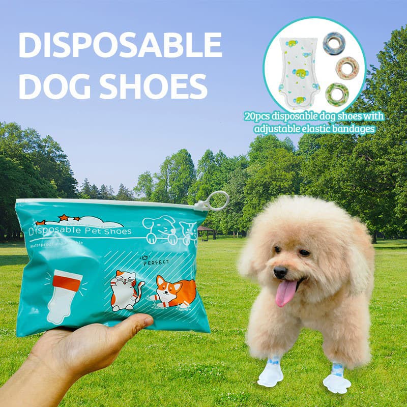 Pet Disposable Shoe Covers for Dogs, Waterproof Wound Protection, Anti-Dirt, Walking Aid