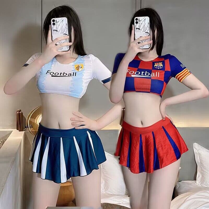 Sexy Lingerie Dynamic Football Baby Split Set Cos Bedroom Goal World Cup See-Through Temptation qqn
