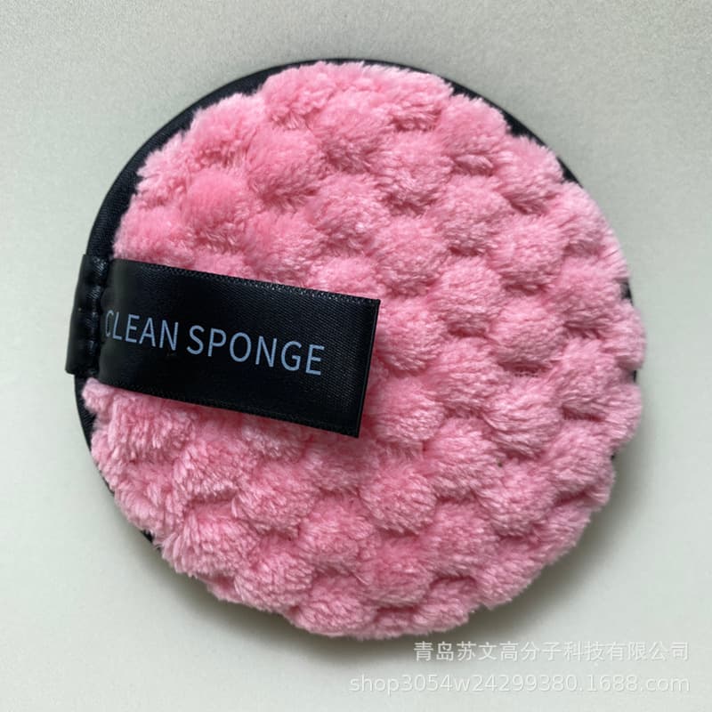Wholesale Lazy Face Wash Cotton Pads Cross-border Microfiber Makeup Remover Puff Pineapple Grid Face Cleansing Puff