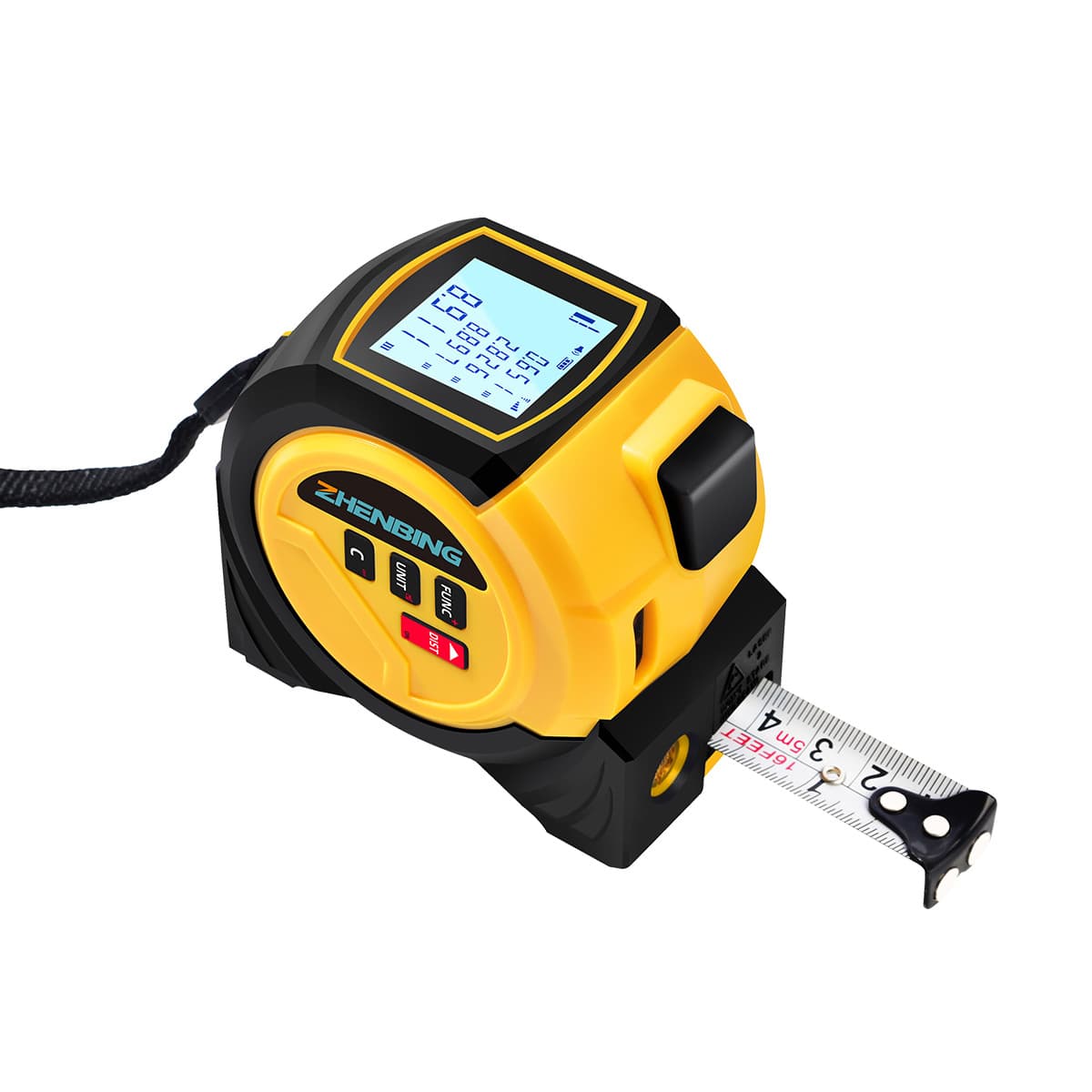 Zhenbing Infrared Laser Tape Measure Distance Meter Magnetic Steel Tape Cross Line Electronic Ruler Digital Display Measuring Ruler