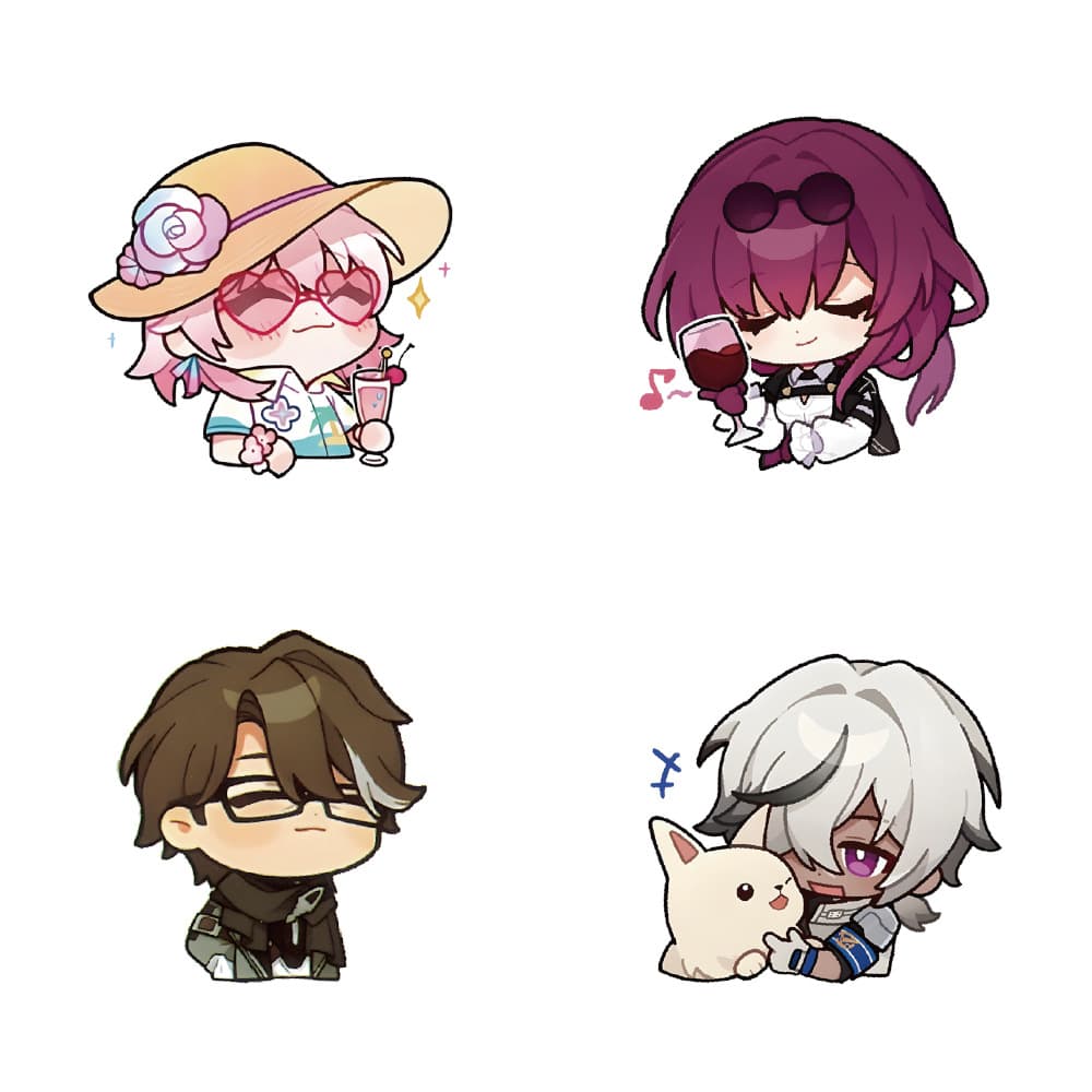 100 Stickers Q Version Honkai Star Rail Game Merchandise Student Favorite Flat Phone Case Anime Decorative Stickers
